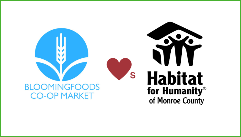Habitat for Humanity of Monroe County Selected as Bloomingfoods’ Positive Change Recipient for January 2024