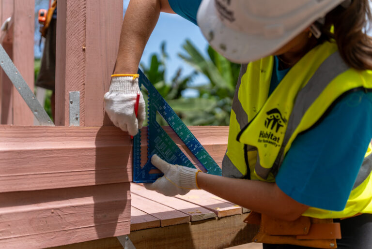 Painting the frame of a house