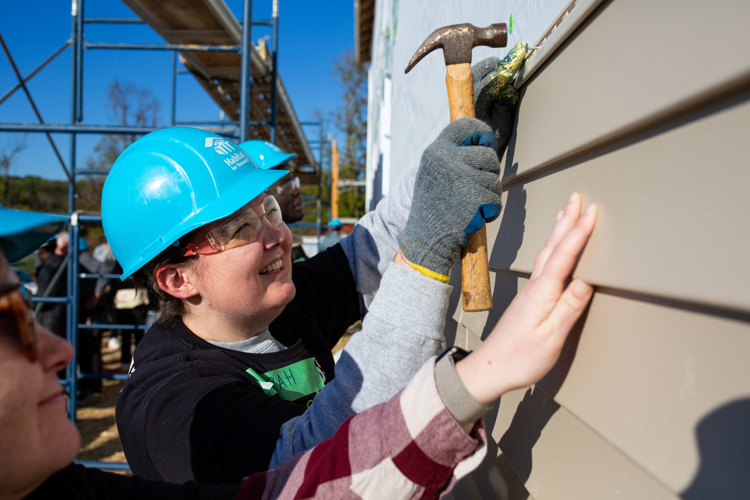 Indiana University Student volunteering at annual Whirlpool and Kelley Build.